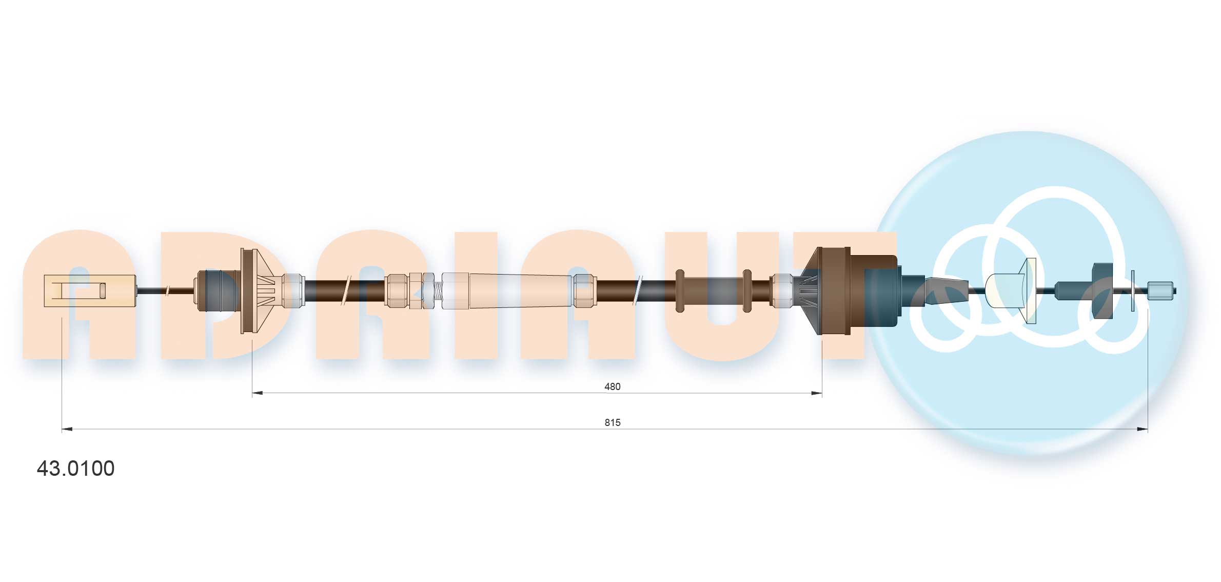 Cable Pull, clutch control (835)  Art. 430100