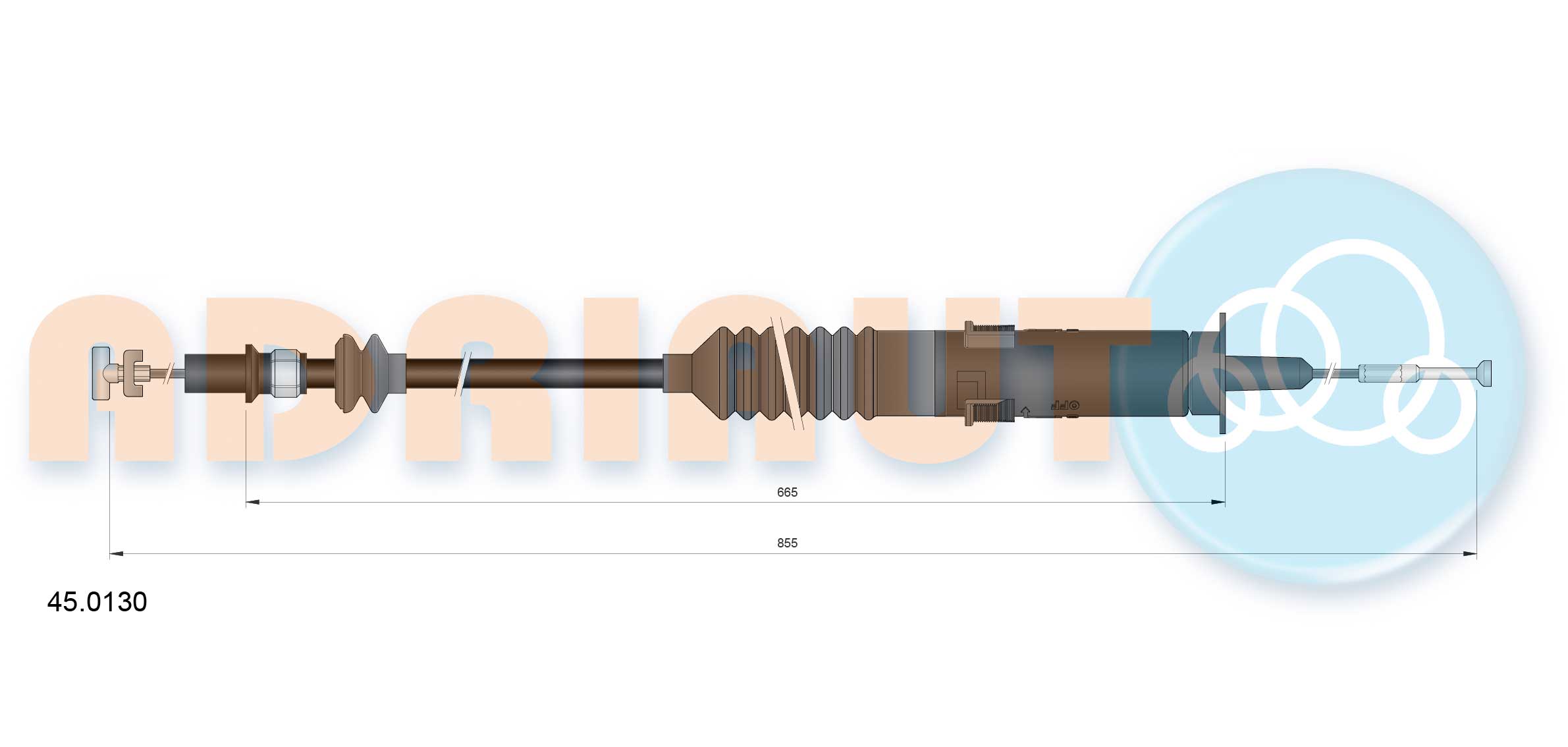 Cable Pull, clutch control  Art. 450130