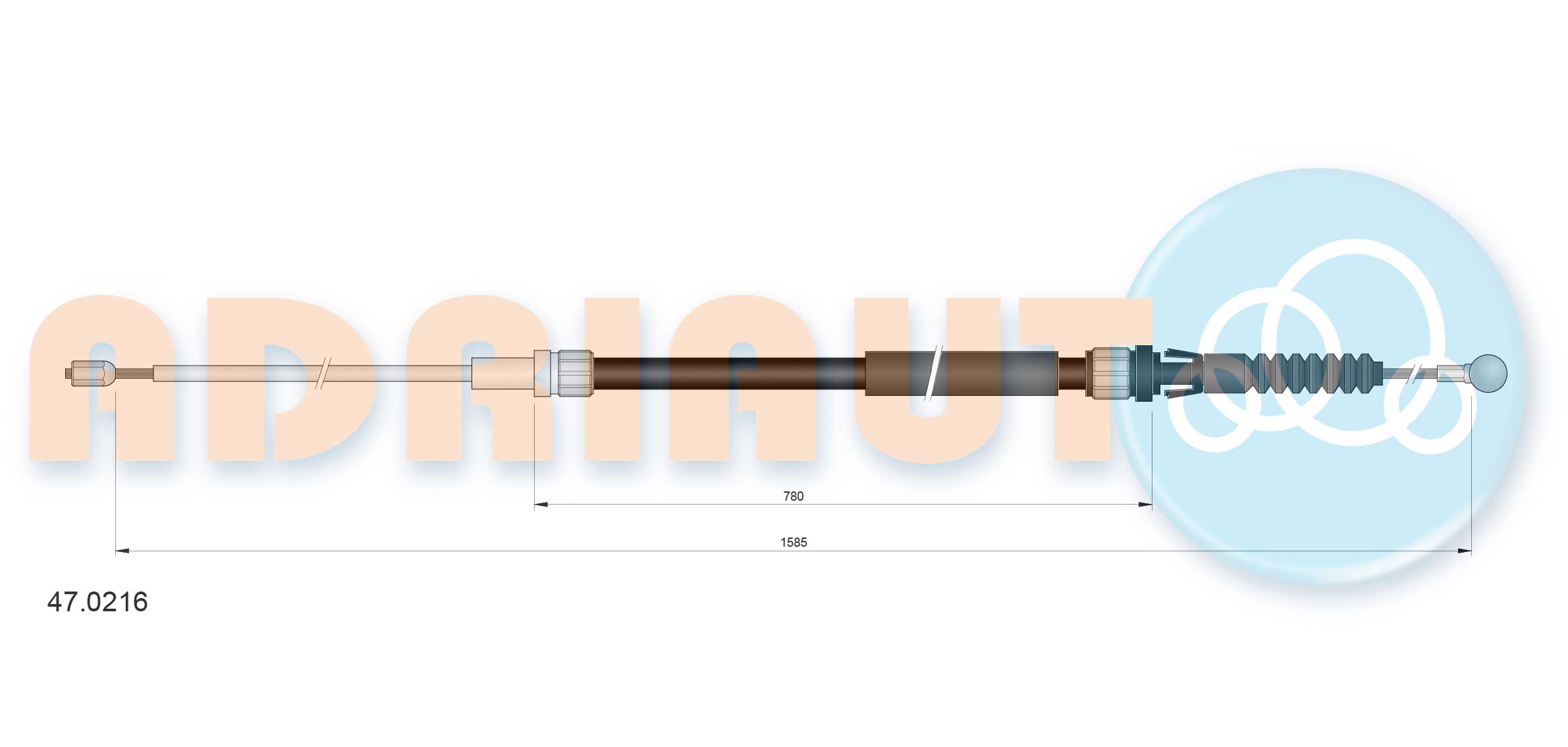 Cable Pull, parking brake  Art. 470216