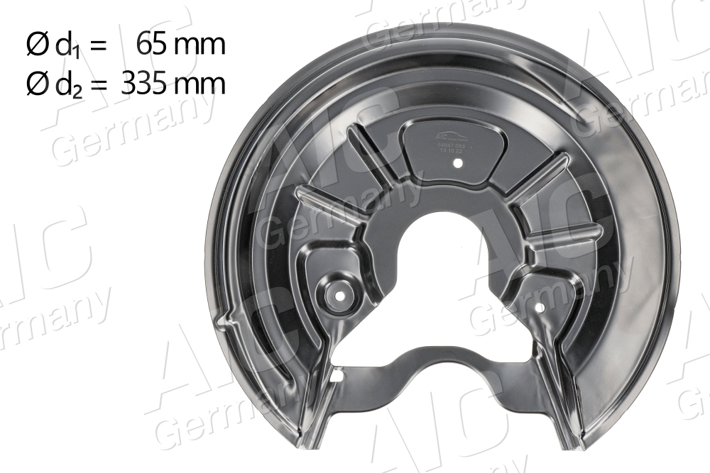 Splash Guard, brake disc (Rear axle, left)  Art. 54847