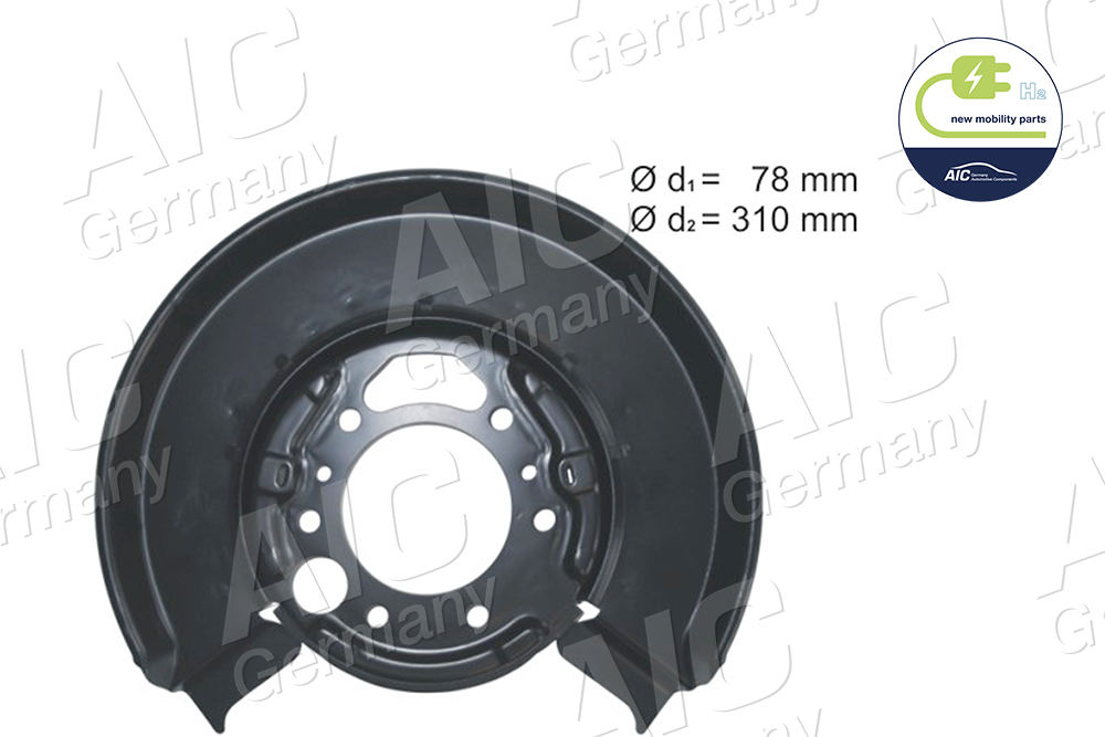 Splash Guard, brake disc (Rear axle, left)  Art. 55097