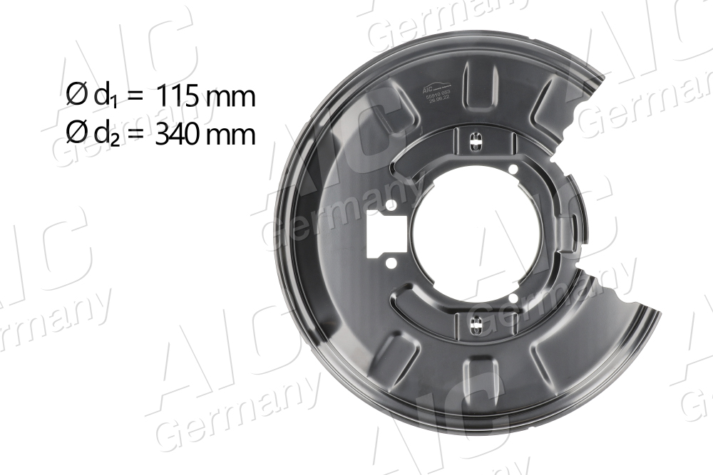 Splash Guard, brake disc (Rear axle, left)  Art. 55910