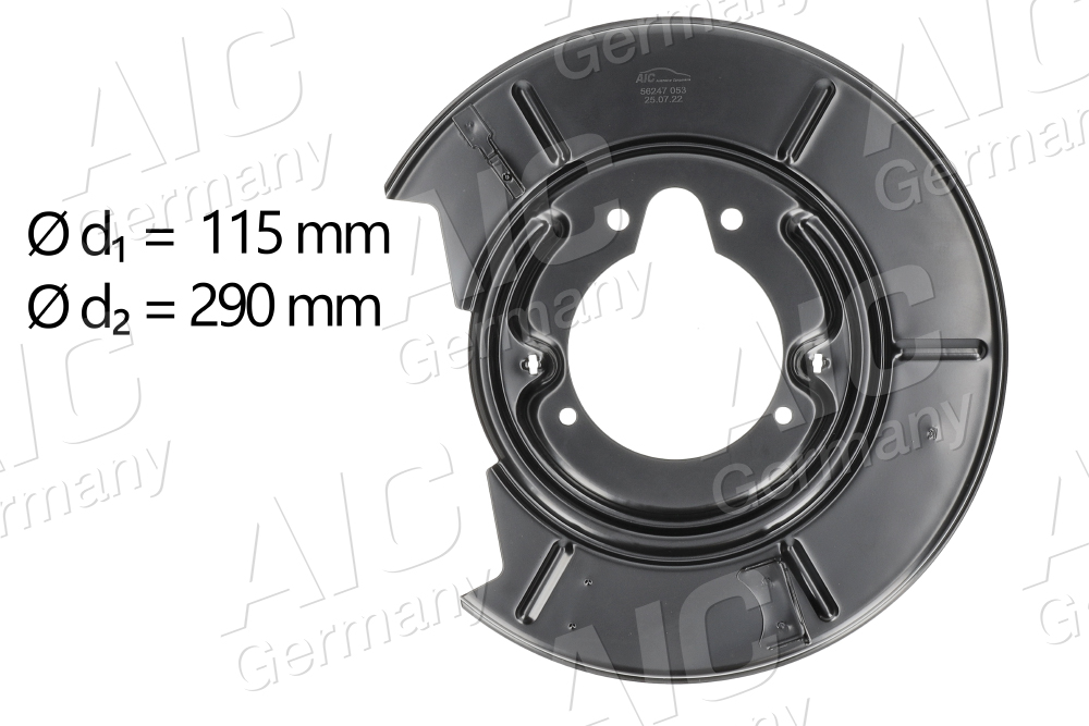 Splash Guard, brake disc (Front axle)  Art. 56247