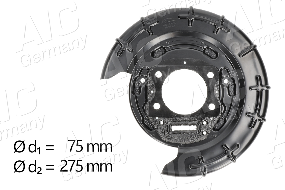 Splash Guard, brake disc (Below, front axle on both sides)  Art. 57009